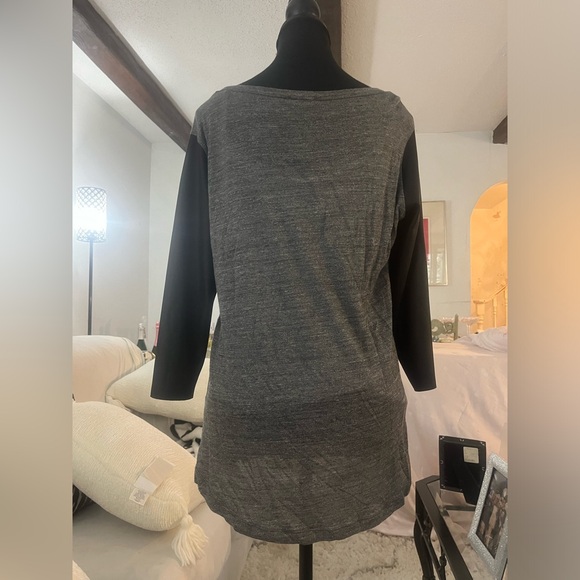 Zara faux leather sleeves top - Picture 2 of 3